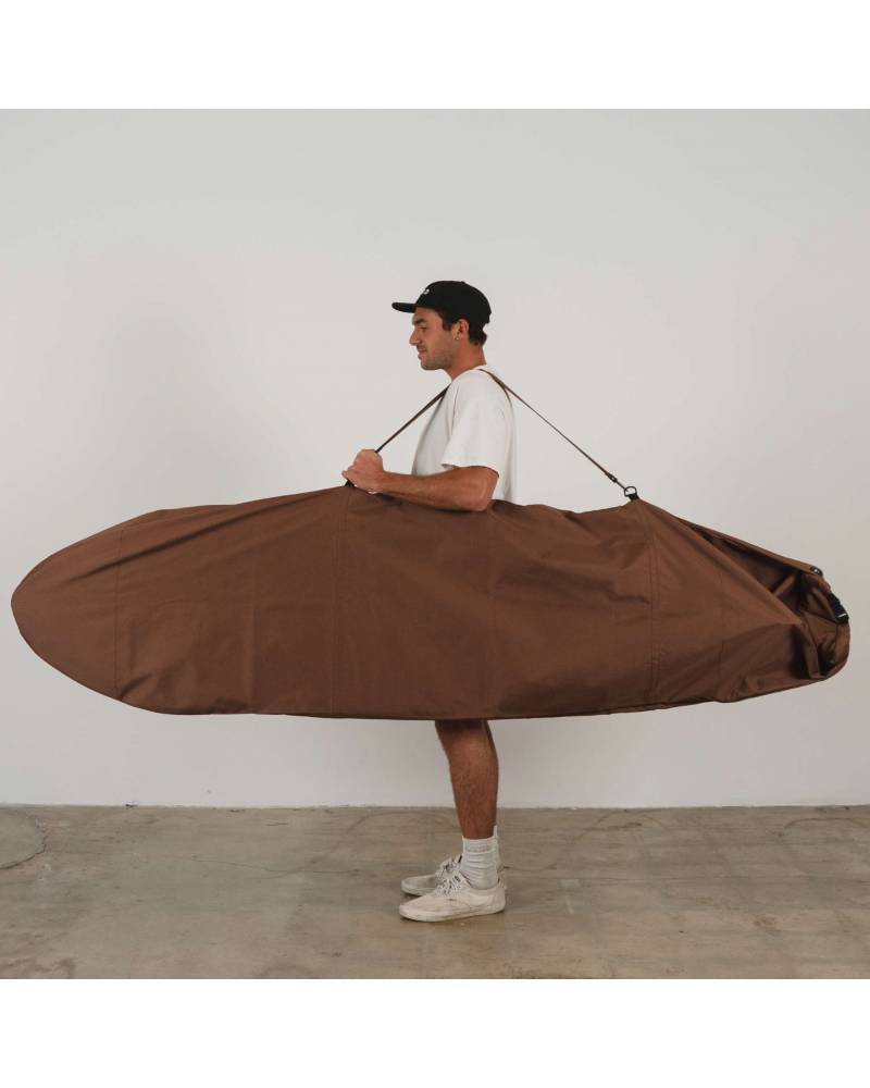 Seal Brown Canvas Surfboard Bag