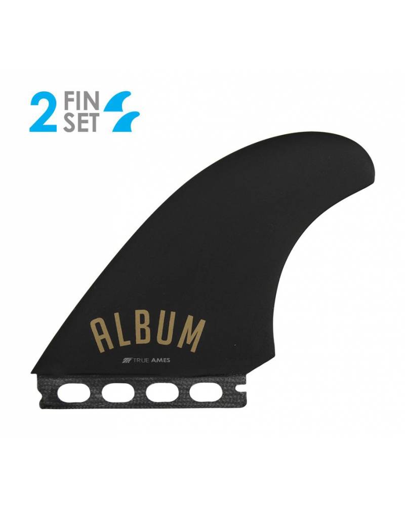 True Ames Album Twin Black Surfboard Fin - Futures