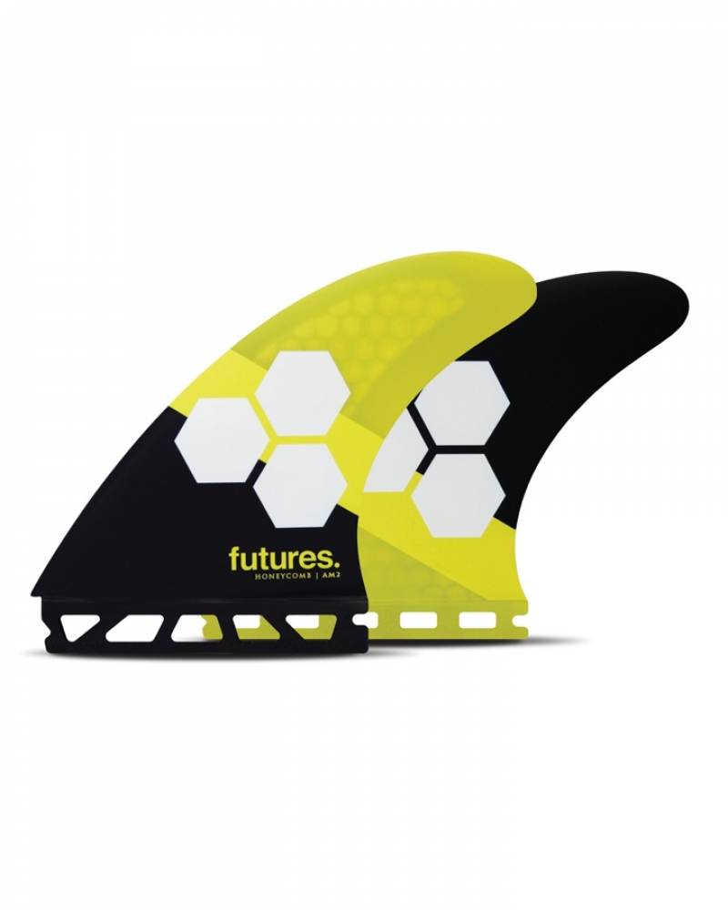 Buy the Futures AM2 Honeycomb L Yellow Surf Fin Online Now
