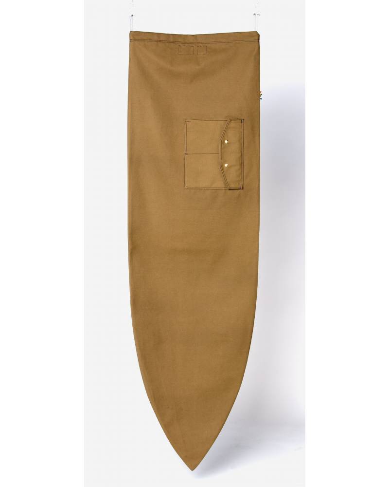Ola Canvas Shortboard Surfboard Bag - Brown