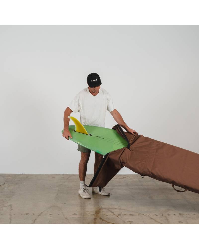 Seal Brown Canvas Surfboard Bag