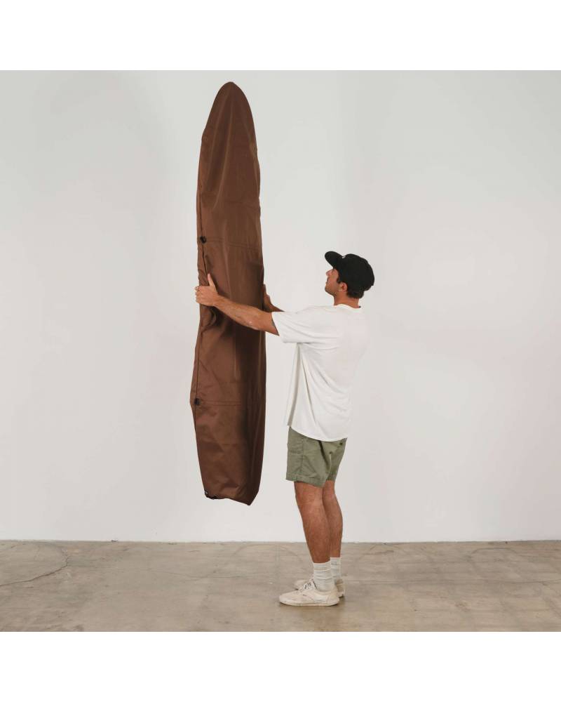 Seal Brown Canvas Surfboard Bag