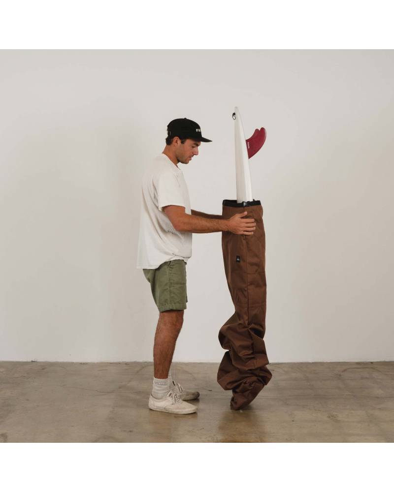 Seal Brown Canvas Surfboard Bag