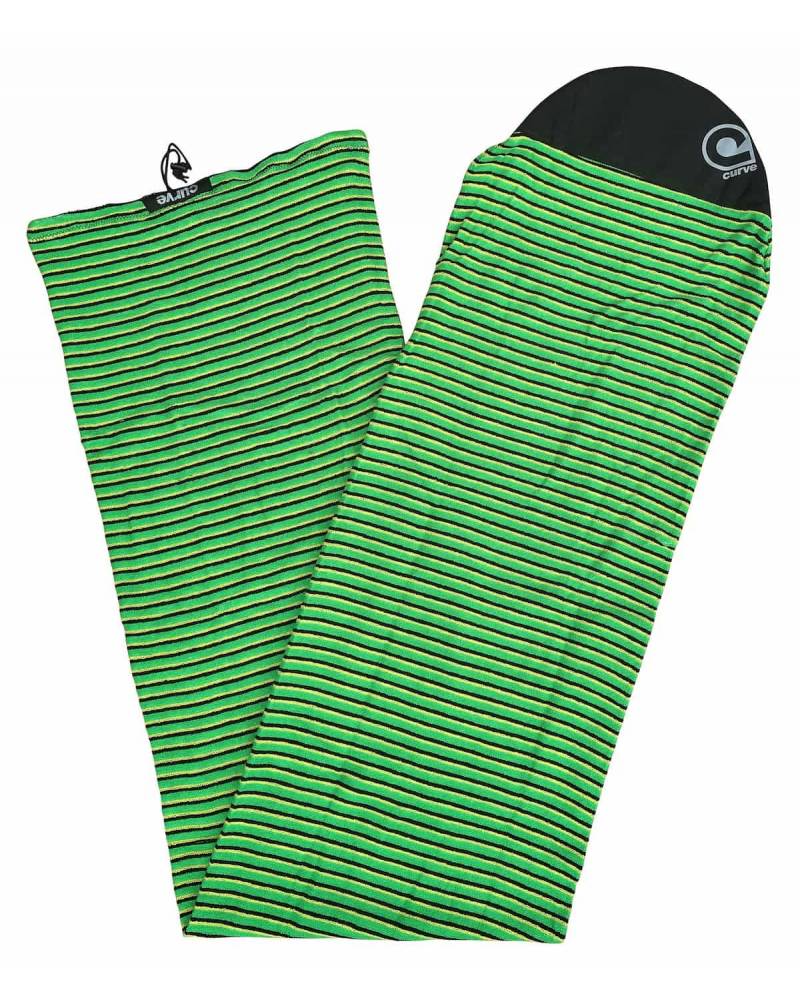 Buy the Curve Surf Longboard Surfboard Sock Green Online Now