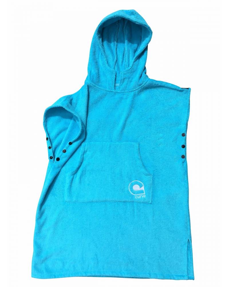 Curve Surf Poncho Towel - Cotton Aqua
