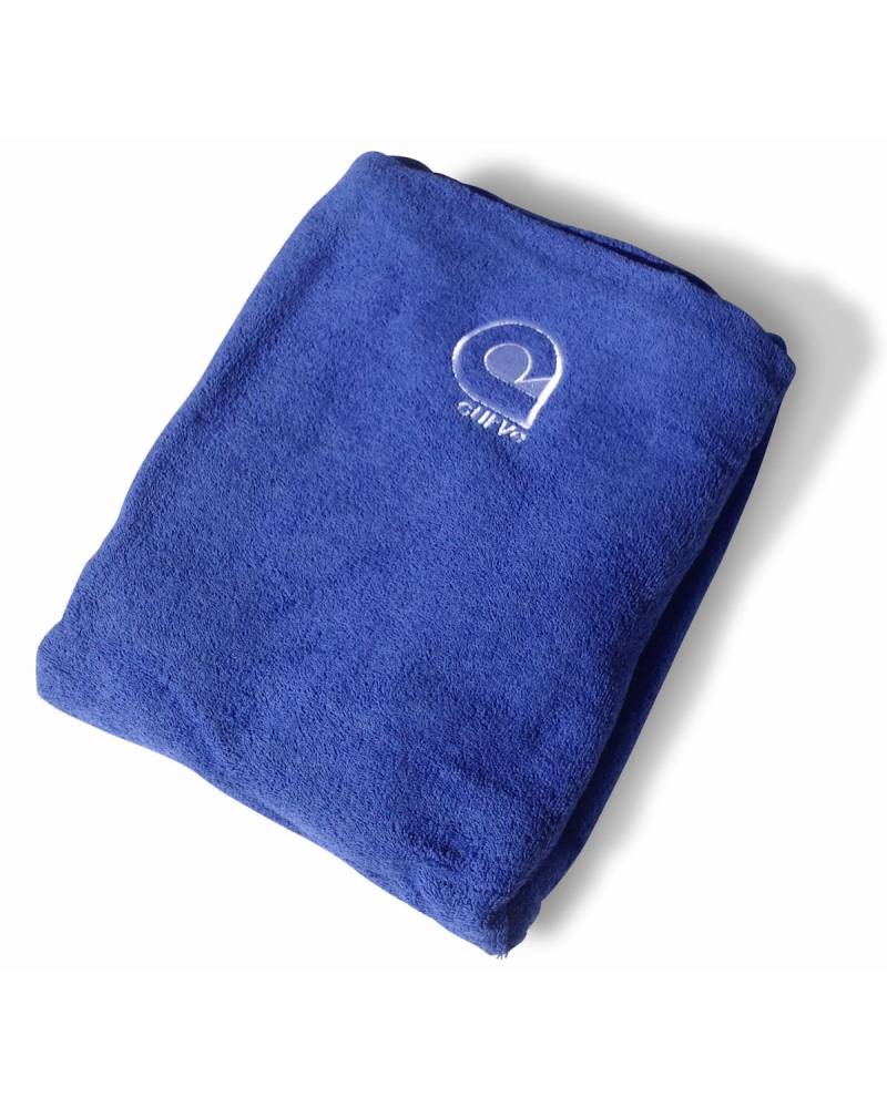 Curve Surf Poncho Towel - Cotton Blue folded