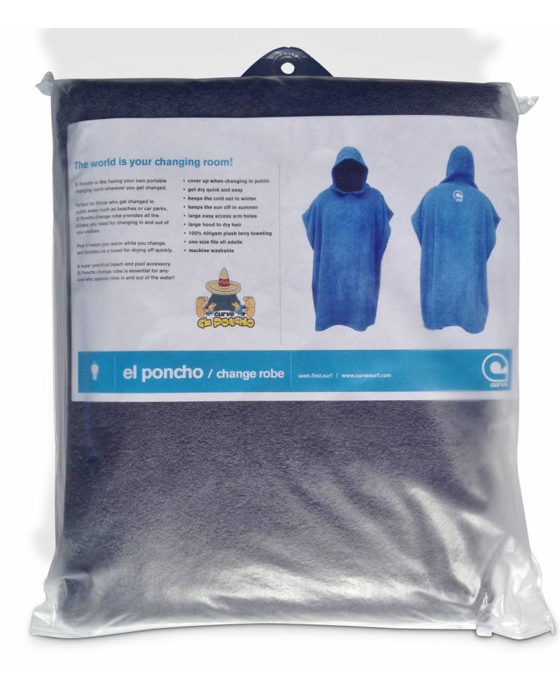 Curve Surf Poncho Towel - Cotton in packaging