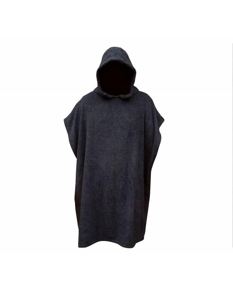 Curve Surf Poncho Towel - Cotton Black front
