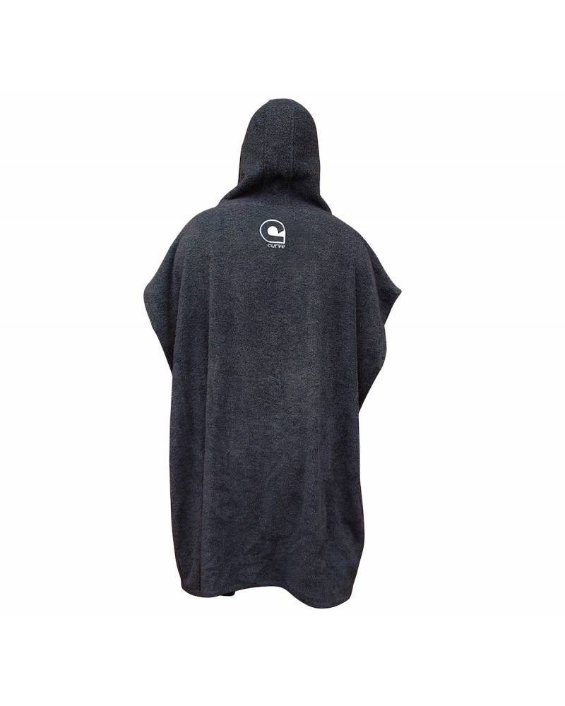 Curve Surf Poncho Towel - Cotton Charcoal back