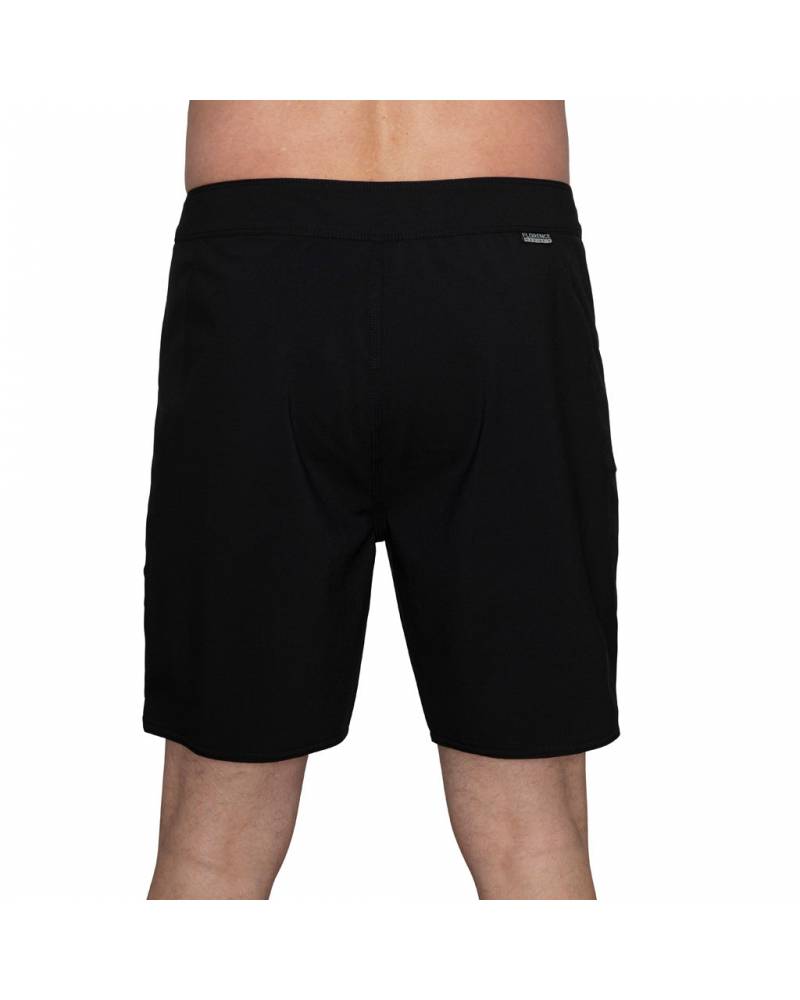 Florence Marine X Solid Boardshort - Black  on model back