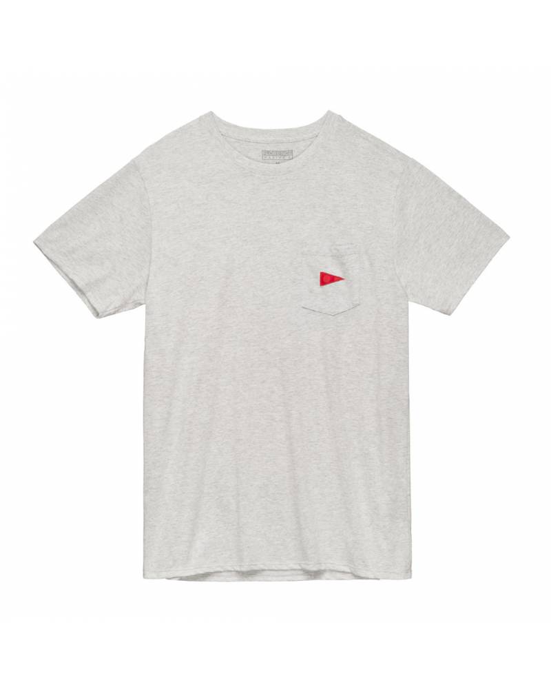 Florence Marine X Burgee Recover Pocket T-Shirt - Light Heather Grey front