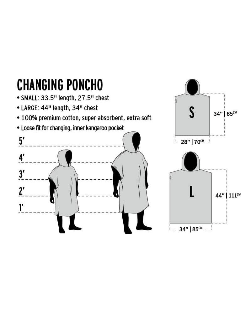 LEUS Poncho size chart
