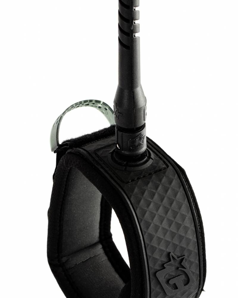 9FT RELIANCE LONGBOARD KNEE LEASH - BLACK cuff
