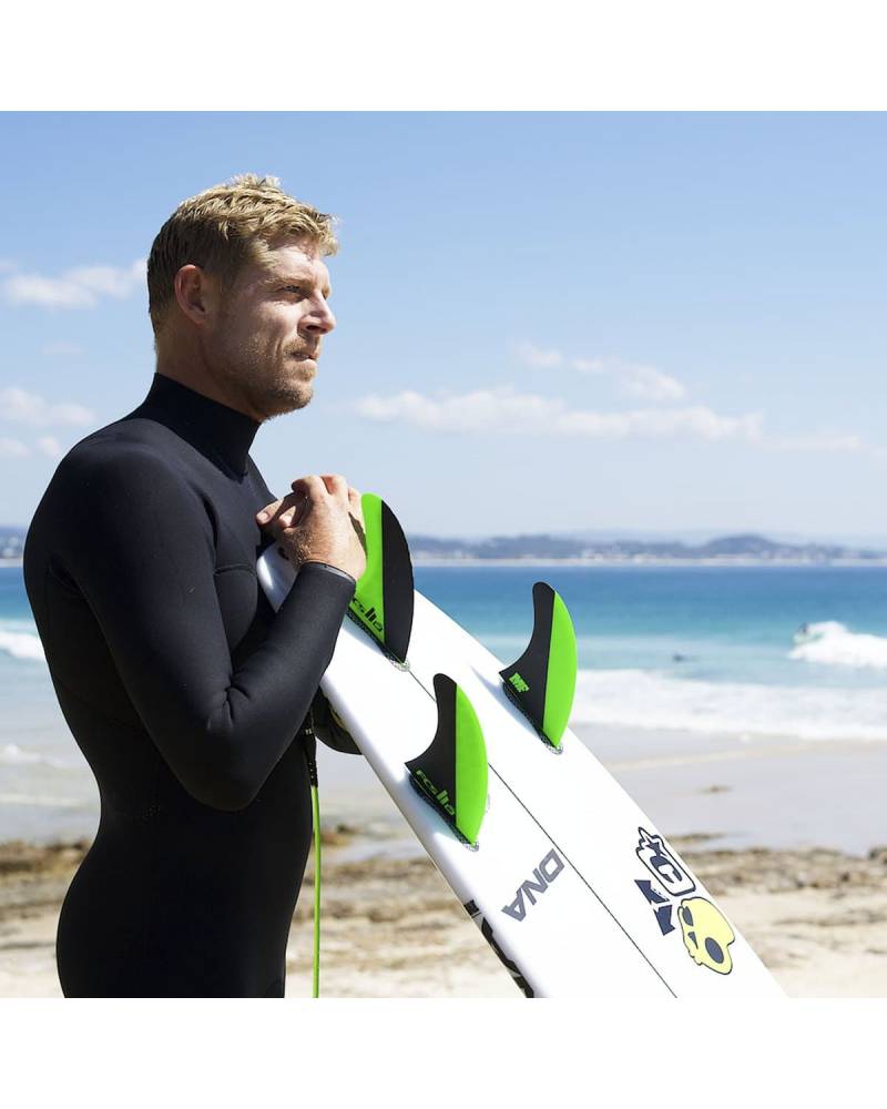 Buy the FCS Mick Fanning PC Tri-Green L Fins Online Now