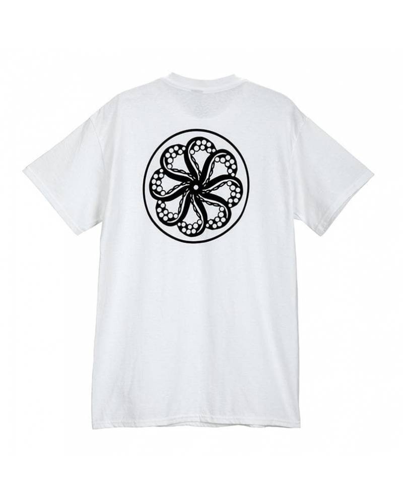 Octopus logo tee - white - back