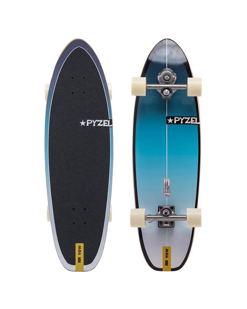 Buy the YOW x Pyzel Shadow 33.5in Blue Surfskate Online Now