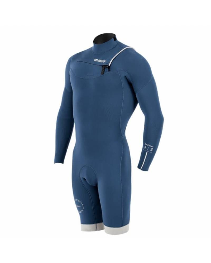 SEAFARER SHORTY HYBRID 3/2 FRONT ZIP - CASCADE