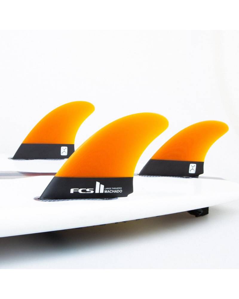 Buy the FCS Rob Machado Tri-Keel Fins L Orange Online Now