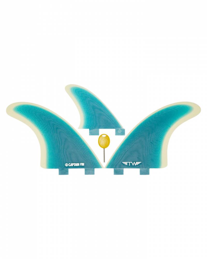 Captain Fin Co Tyler Warren Especial Twin +1 Turquoise - FCS Surfboard Fin