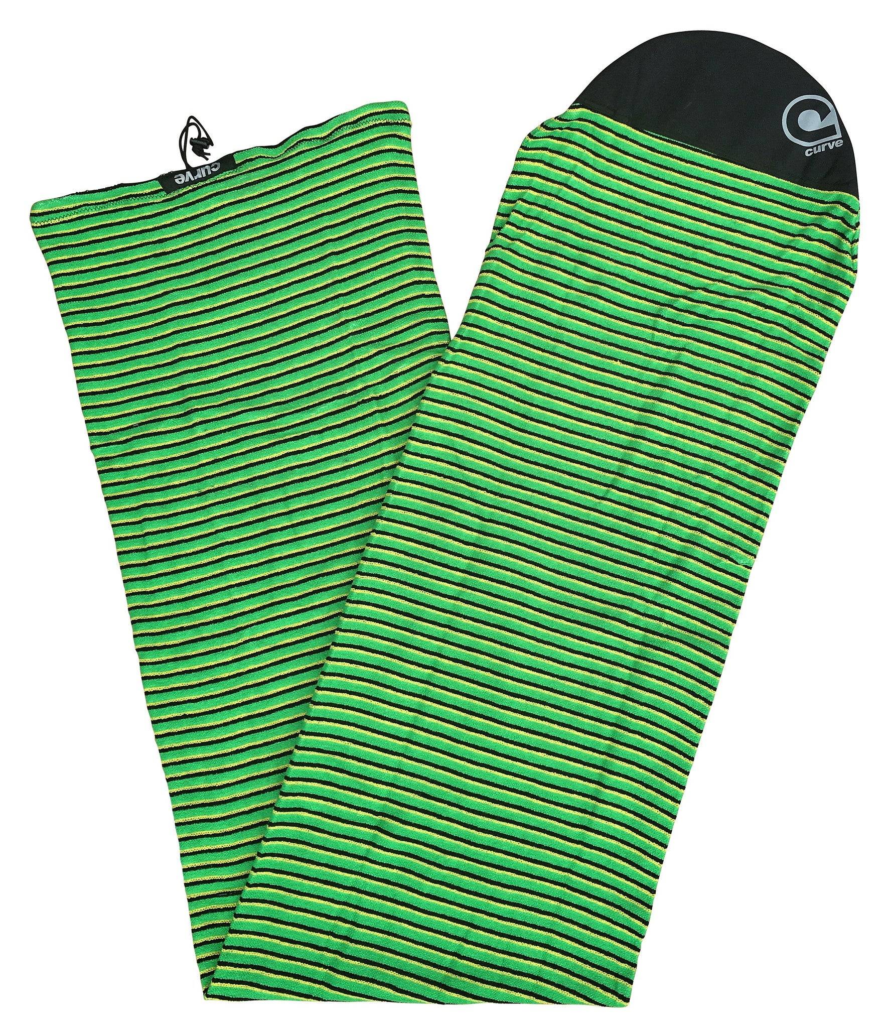 Buy the Curve Surf Longboard Surfboard Sock Green Online Now