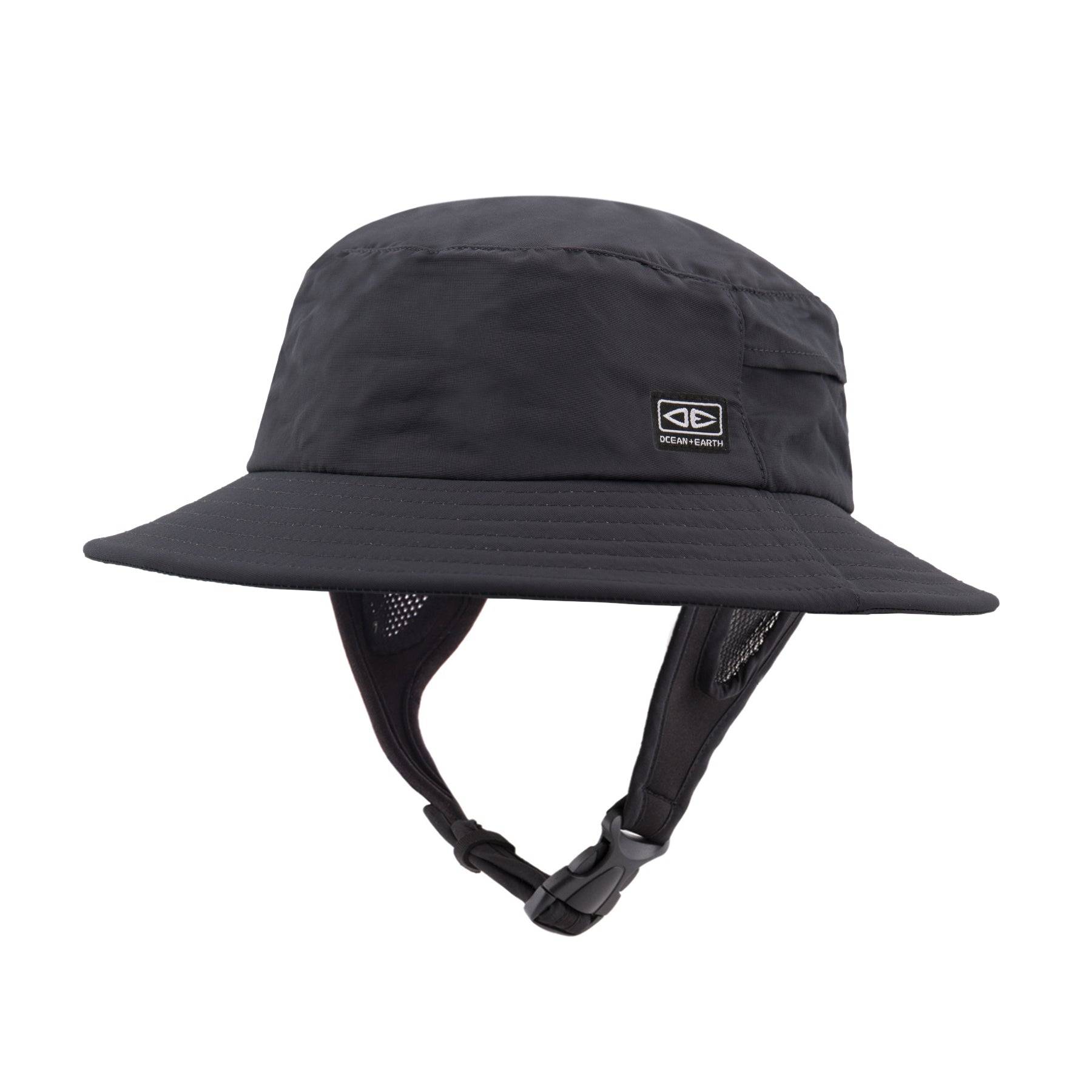 Buy the Ocean and Earth Bingin Soft Peak Surf Hat Black Online Now
