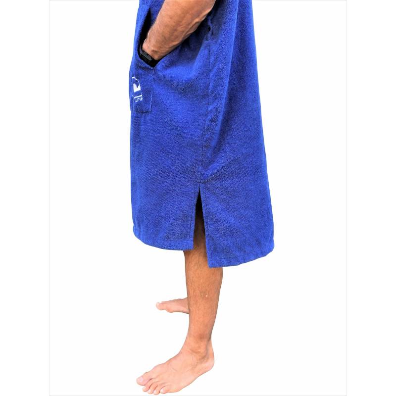 Curve YinYang Surf Poncho Towel Blue pocket side