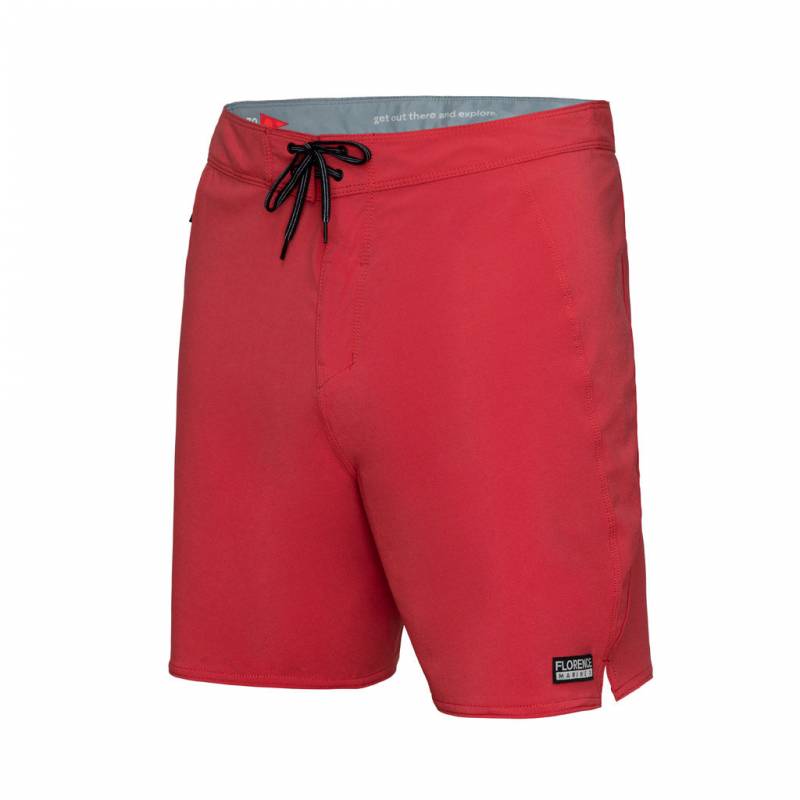 Florence Marine X Solid Boardshort - Red front