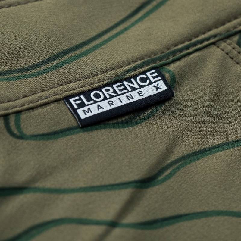 Florence Marine X Isobar Boardshort - Burnt Olive brand tag