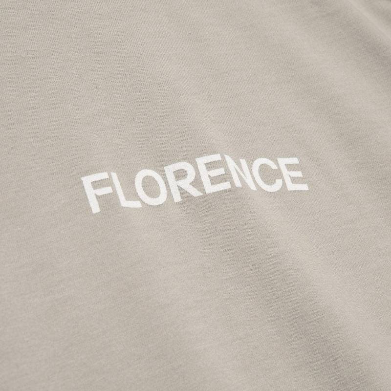 Florence Marine X Horizon T-Shirt - Tan brand print