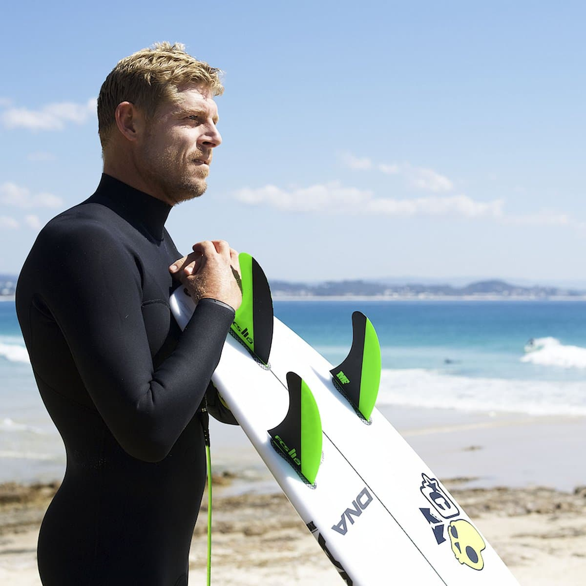 Buy the FCS Mick Fanning PC Tri-Green L Fins Online Now | Boardcave