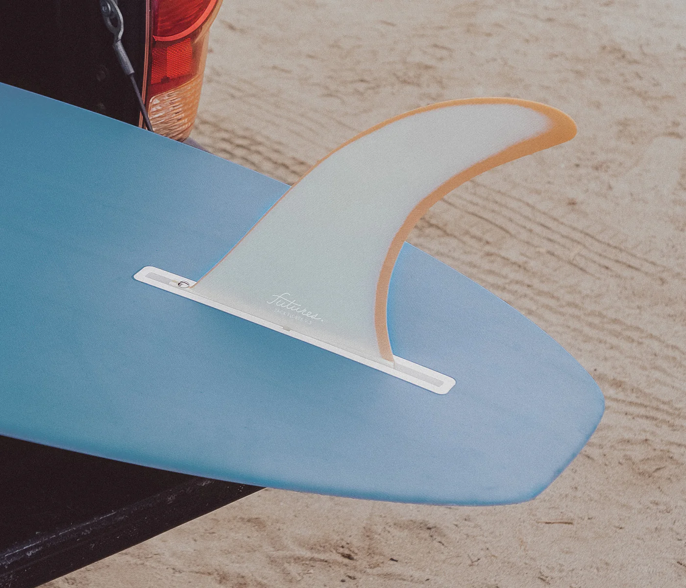 Buy the Futures Zack Flores Flex 9.5in Orange Cream Fin Online Now